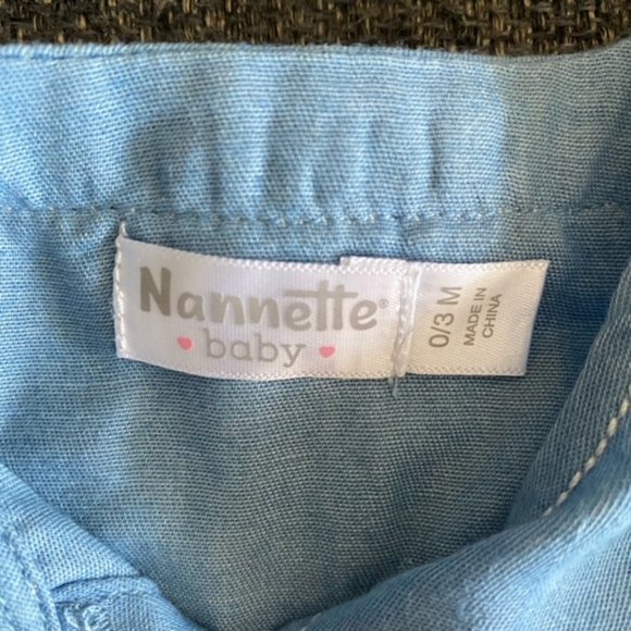 3 Month Denim Onesie - Picture 3 of 4